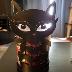 Yankee Candle Halloween Black cat Candle Holder never used! *Candle not included